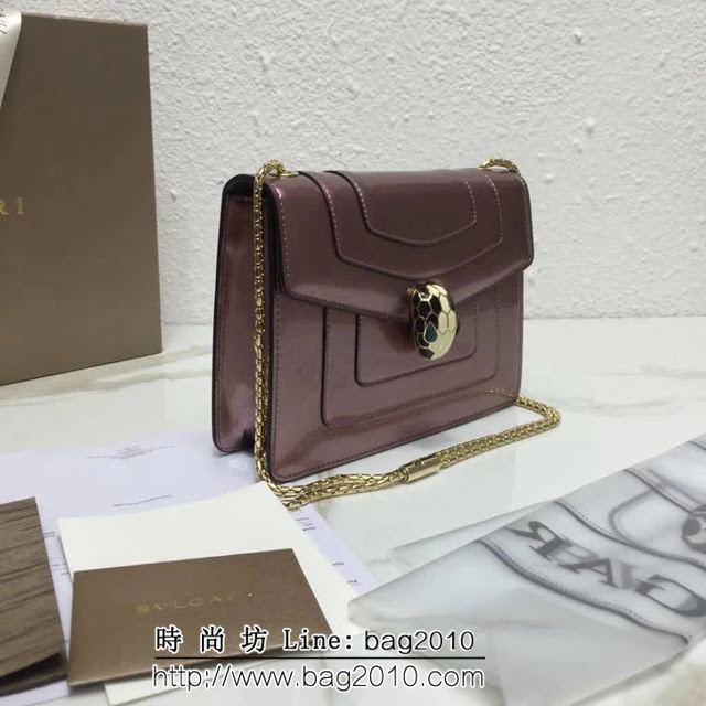 BVLGARI寶格麗 漆皮系列 小號 時尚 鏈條單肩斜挎包 34559 FYD1369